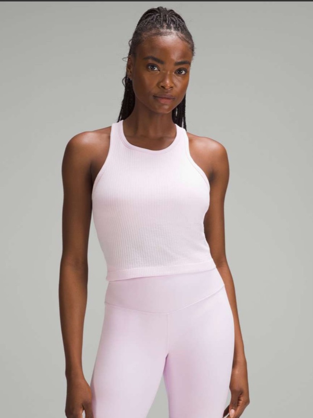Lululemon Ebb to Street Cropped Racerback Tank Top
Meadowsweet Pink